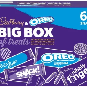 Cadbury & OREO Biscuit Big Box of Treats - Individually Wrapped Biscuit Portion Packs (Box of 64)